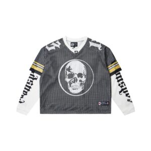 god & speed skull mesh long sleeve tee multicolor
