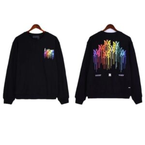 amiri rainbow drip sweatshirt multicolor