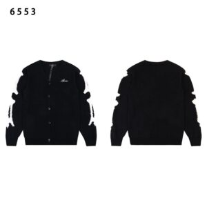 amri bone pattern knit cardigan multicolor