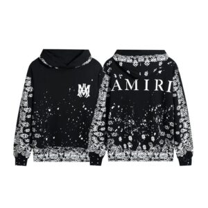 amiri cracked print hoodie