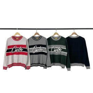 corteiz graphic knit sweater multicolor