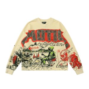 mixed&emotion alien graffiti sweatshirt multicolor