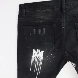 amiri denim pants paint splatter