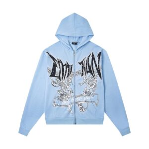 mixed emotion rhinestones hoodie
