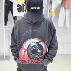 saint rodman washed hoodie black