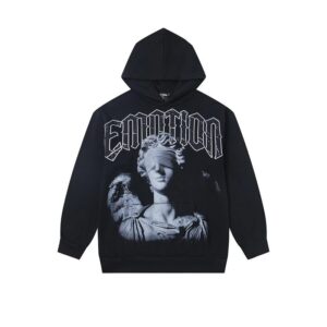 mixed emotion rhinestones hoodie