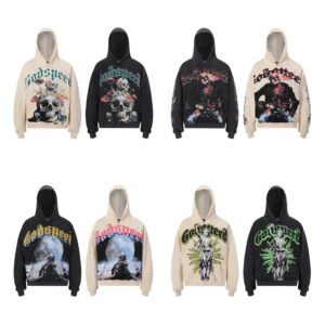 godspeed graphic washed hoodie multicolor