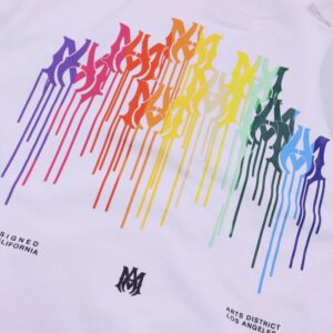 amiri rainbow drip sweatshirt multicolor