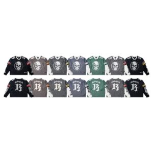 god & speed skull mesh long sleeve tee multicolor