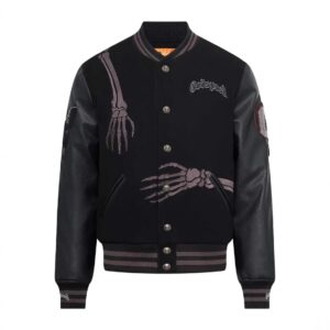 godspeed skeleton embroidery jacket black