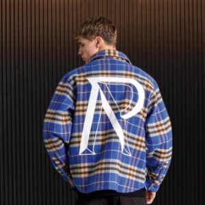 represent letter r plaid shirt multicolor
