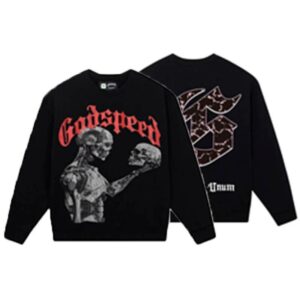 godspeed skull geometric sweatshirt black