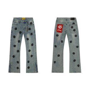 god&speed embroidered jeans blue