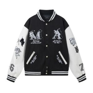 amiri embroidered varsity jacket multicolor