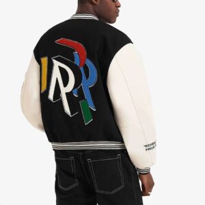 represent embroidered varsity jacket multicolor