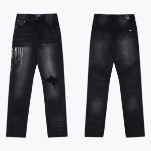 amiri multicolor paint drip jeans