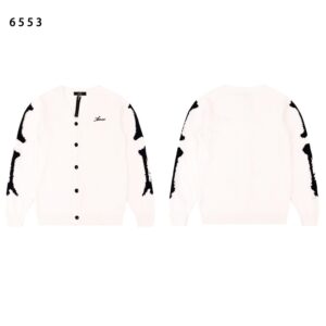 amri bone pattern knit cardigan multicolor