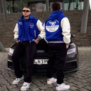 represent varsity jacket multicolor