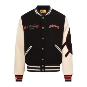 godspeed skeleton embroidery jacket black
