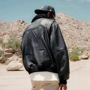 represent pu leather jacket black