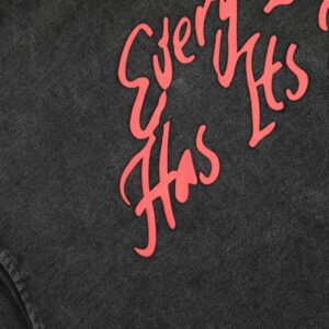 represent red lips washed hoodie black