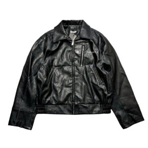 enfants riches deprimes unisex leather jacket (black & red)