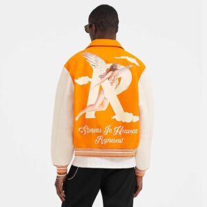 represent angel varsity jacket multicolor