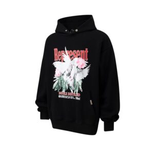 represent peace dove hoodie black/white