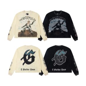 god&speed skull letter tee multicolor