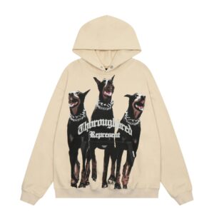 represent doberman vintage hoodie grey