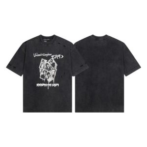 erd graphic washed t shirt black