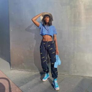 corteiz printed joggers multicolor