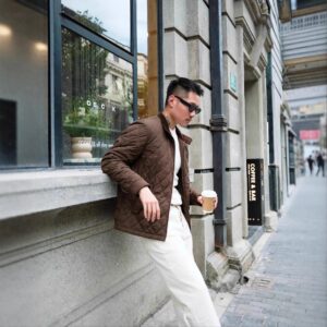 ralph lauren corduroy quilted jacket multi