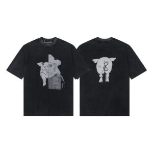 erd graphic washed t shirt black