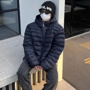 ralph lauren lightweight hooded jacket navy