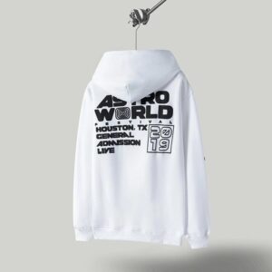 travis scott tour hoodie white and black