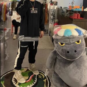 travis scott x hiroshi fujiwara long sleeve tee black