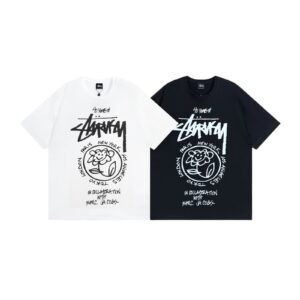 stussy black dice large logo short sleeve t shirt (multiple colors)​