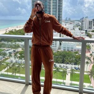 corteiz embroidered jacket set multi