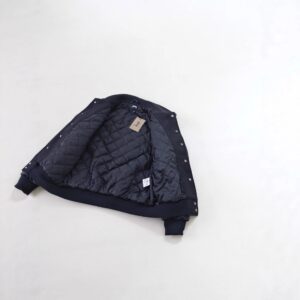 stustussy varsity jacket black