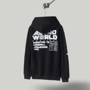 travis scott tour hoodie white and black