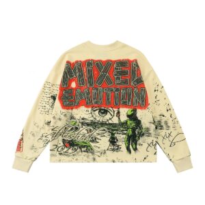 mixed&emotion alien graffiti sweatshirt multicolor