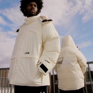 corteiz reflective embroidered jacket black