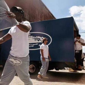 mixed emotions print wash jeans multicolor