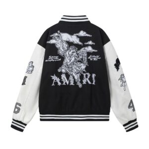 amiri embroidered varsity jacket multicolor