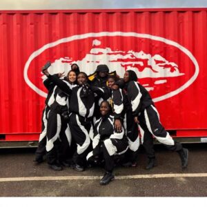 mesh colorblock track suit multicolor