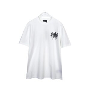 amiri chain logo t shirt black & white