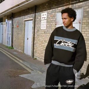 corteiz graphic knit sweater multicolor