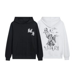 amiri cracked print hoodie