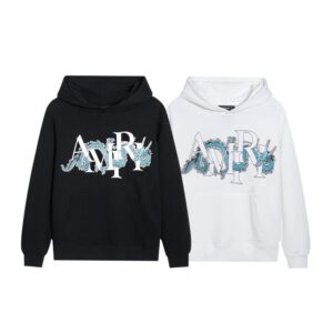amiri cracked print hoodie